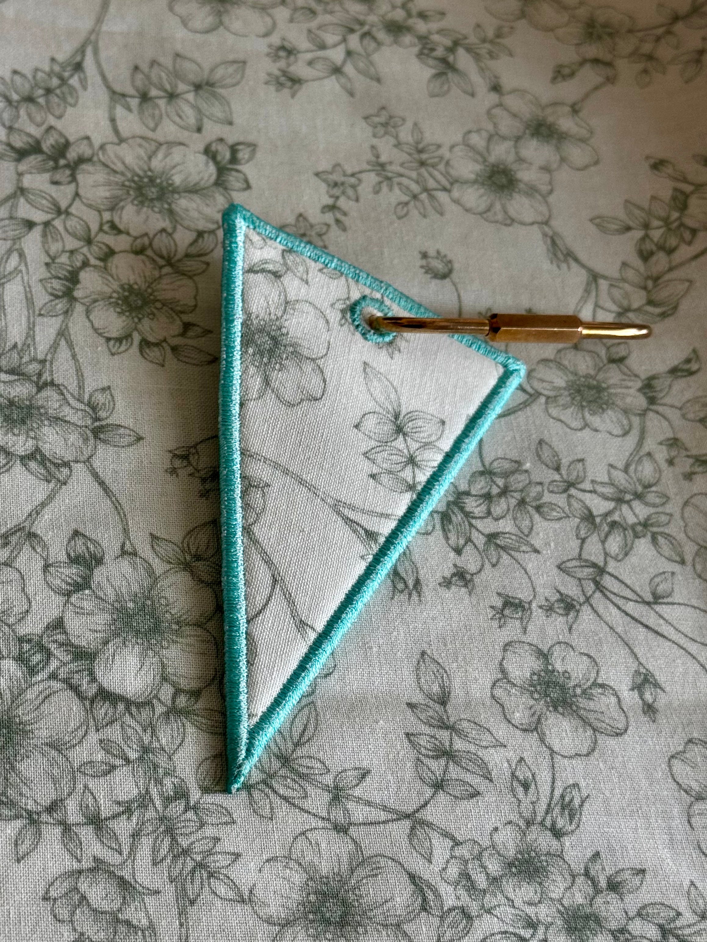 In The Hoop Bag Tag Embroidery Design Bundle, Puffy Foam Key Fob Applique (Digital Download)