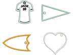 In The Hoop Bag Tag Embroidery Design Bundle, Puffy Foam Key Fob Applique (Digital Download)
