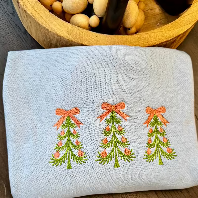 Cute Christmas Tree Bow Sweatshirt