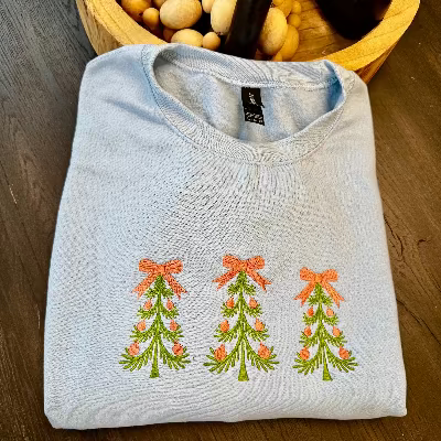 Cute Christmas Tree Bow Sweatshirt