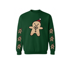 Gingerbread Crewneck Sweatshirt – Festive Holiday Embroidery