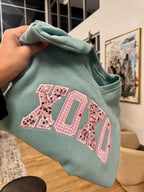 XOXO Appliqué Embroidered Sweatshirt