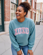XOXO Appliqué Embroidered Sweatshirt