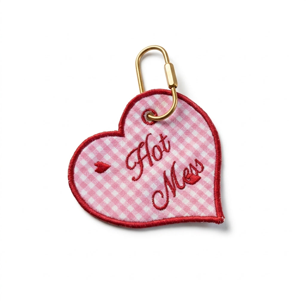 Hot Mess Heart Charm